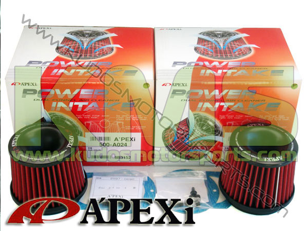 Replacement Air Filter Set - APEXi Power Intake / Super Suction Kit (500-A024 x 2) to suit Nissan Skyline R32 GTR, R33 GTR & R34 GTR, Stagea WGNC34 260RS & Mazda RX-7 FD3S