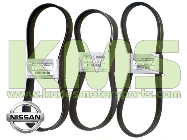 Ancillary Belt Set (3 Belts) to suit Nissan 180SX RPS13 & Silvia PS13 - SR20DE & SR20DET