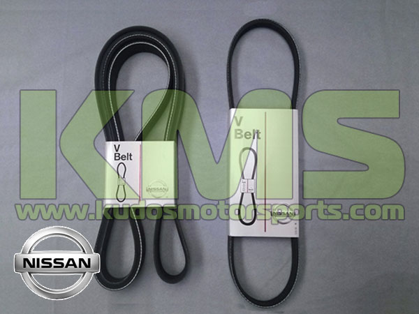 Ancillary Belt Set (2 Belts) to suit Nissan 350Z Z33 Series 1 & Skyline V35 350GT - VQ35DE