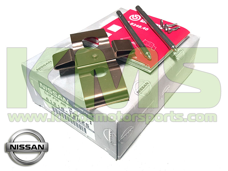 Brake Caliper Hardware Kit (Front, 1 Side) to suit Nissan Skyline R32 GTR V-Spec / V-Spec II - Brembo 4-Pot calipers