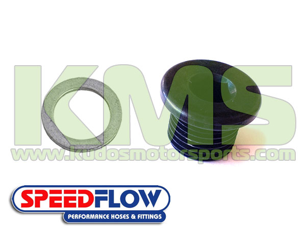 Speedflow Metric Plug M16 x P1.5 (814-M16-BLK) & Aluminium Crush Washer (902-06)
