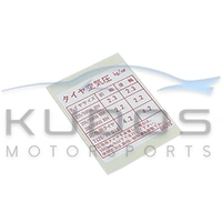 Placard-Tyre Limit for Nissan Skyline R32 GT-R Base